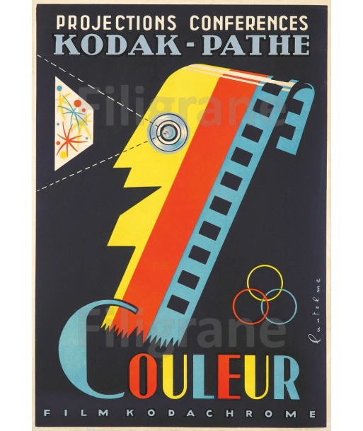 PUB KODAK PATHE FILM Rpya-POSTER/REPRODUCTION  d1 AFFICHE VINTAGE est présent 