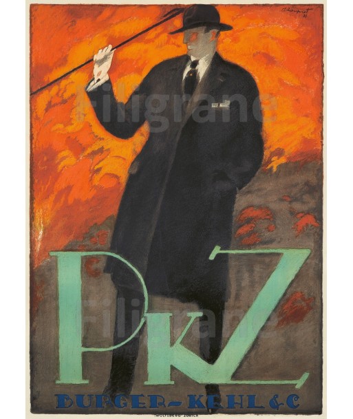 PUB PKZ MODE Rhwc-POSTER/REPRODUCTION  d1 AFFICHE VINTAGE Pour