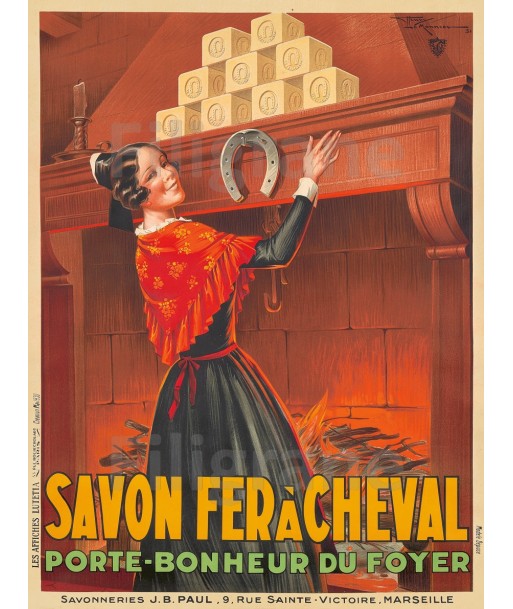 PUB SAVON FER à CHEVAL Rzwf-POSTER/REPRODUCTION  d1 AFFICHE VINTAGE des créatures d'habitude