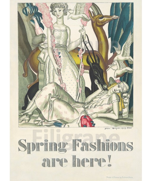 PUB SPRING FASHIONS ARE HERE Rzul-POSTER/REPRODUCTION  d1 AFFICHE VINTAGE Amélioration de cerveau avec