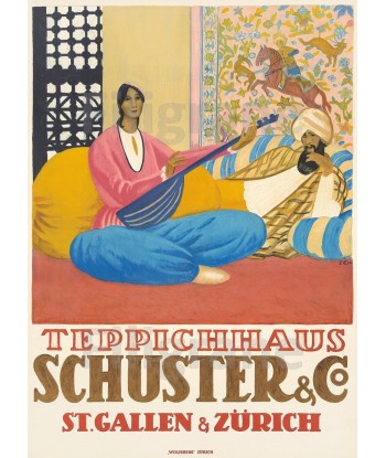 PUB TEPPICHE SCHUSTER Rfpo-POSTER/REPRODUCTION  d1 AFFICHE VINTAGE sur le site 