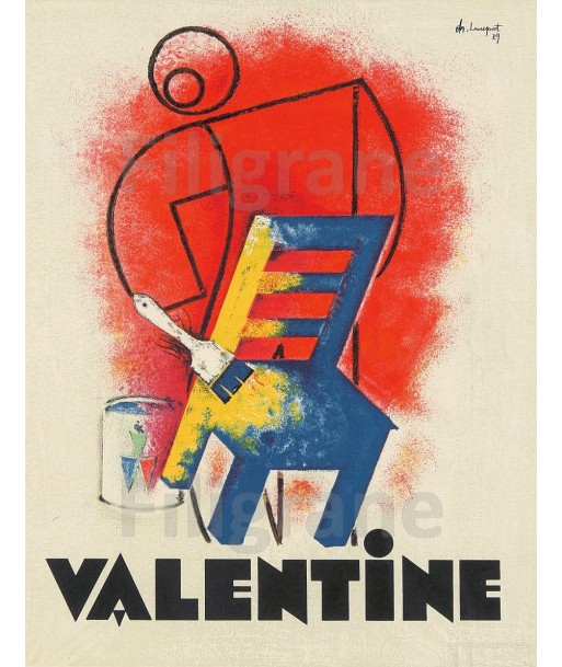 PUB VALENTINE PEINTURE Rwej-POSTER/REPRODUCTION  d1 AFFICHE VINTAGE brillant des détails fins