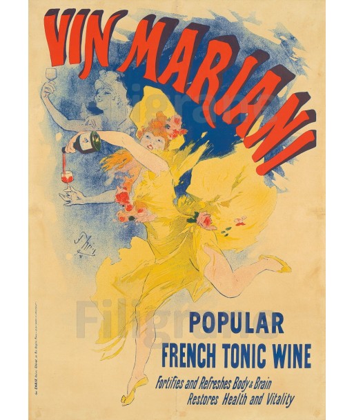 PUB VIN MARIANI Rwob-POSTER/REPRODUCTION  d1 AFFICHE VINTAGE l'évolution des habitudes 