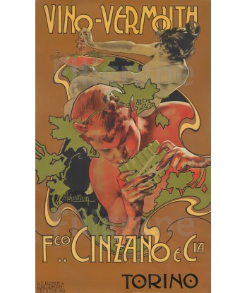 PUB VINO VERMOUTH CINZANO Rtpz-POSTER/REPRODUCTION  d1 AFFICHE VINTAGE Paris Déstockage Promo