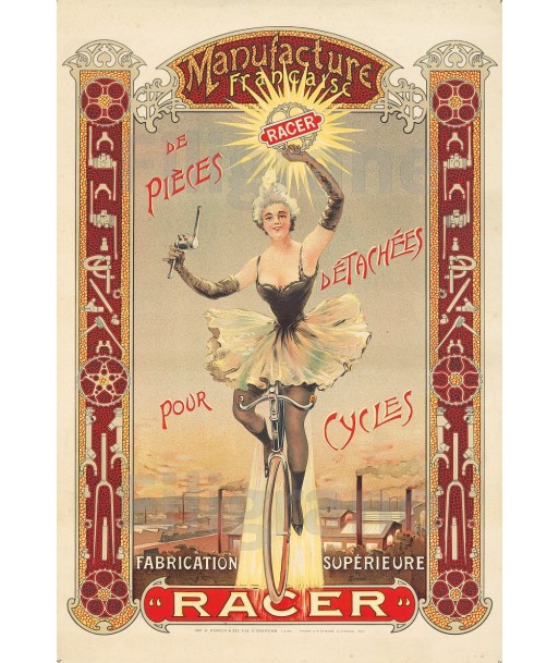 RACER VéLO/CYCLES Rfsx-POSTER/REPRODUCTION  d1 AFFICHE VINTAGE Venez découvrir notre 