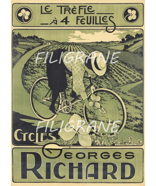 RICHARD VéLO/CYCLES Rcwi-POSTER/REPRODUCTION  d1 AFFICHE VINTAGE d'Europe débarque