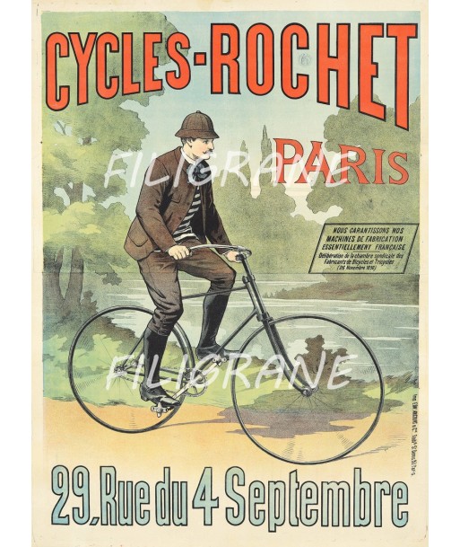 ROCHET VéLO/CYCLES Rcxn-POSTER/REPRODUCTION  d1 AFFICHE VINTAGE Toutes les collections ici