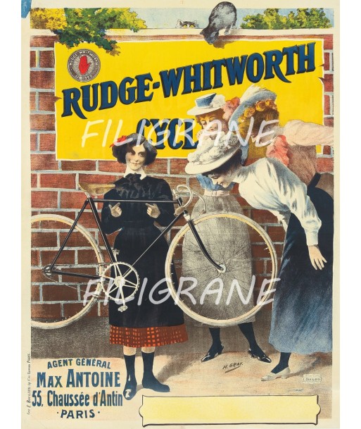 RUDGE WHITWORTH CYCLES Rbcr-POSTER/REPRODUCTION  d1 AFFICHE VINTAGE offre 