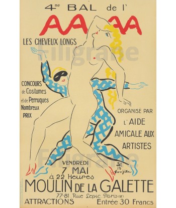 SPECTACLE 4 ème BAL de L'AAAA Rotk-POSTER/REPRODUCTION  d1 AFFICHE VINTAGE Economisez 