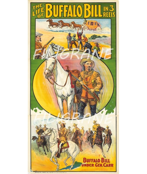 SPECTACLE BUFFALO BILL Ruyw-POSTER/REPRODUCTION  d1 AFFICHE VINTAGE vente chaude votre 