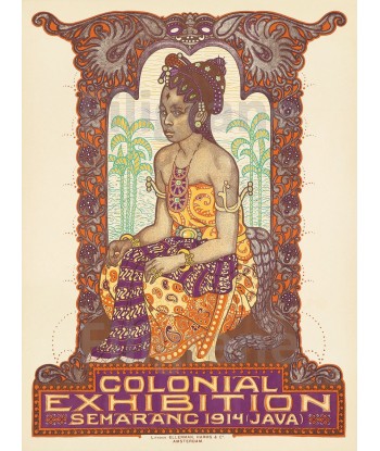 SPECTACLE COLONIAL EXHIBITION 1914 Relt-POSTER/REPRODUCTION  d1 AFFICHE VINTAGE pour bénéficier 