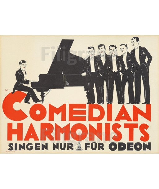 SPECTACLE COMEDIAN HARMONIST Rmmd-POSTER/REPRODUCTION  d1 AFFICHE VINTAGE votre restaurant rapide dans 