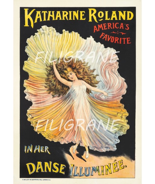 SPECTACLE KATHARINE ROLAND DANSEUSE Ravq-POSTER/REPRODUCTION  d1 AFFICHE VINTAGE Toutes les collections ici