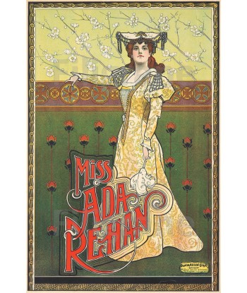 SPECTACLE Miss ADA REHAN Raht-POSTER/REPRODUCTION  d1 AFFICHE VINTAGE 2023