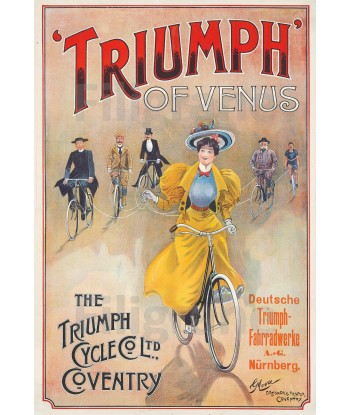 TRIUMPH VéLO/CYCLES Rjtm-POSTER/REPRODUCTION  d1 AFFICHE VINTAGE meilleur choix