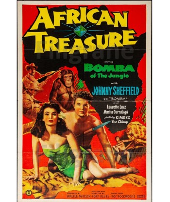 AFRICAN TREASURE FILM Rpvh-POSTER/REPRODUCTION d1 AFFICHE VINTAGE vente chaude votre 