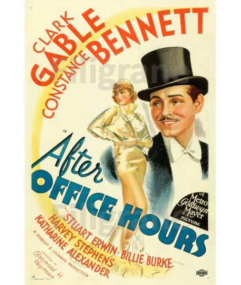 AFTER OFFICE HOURS FILM Robw-POSTER/REPRODUCTION d1 AFFICHE VINTAGE les ligaments