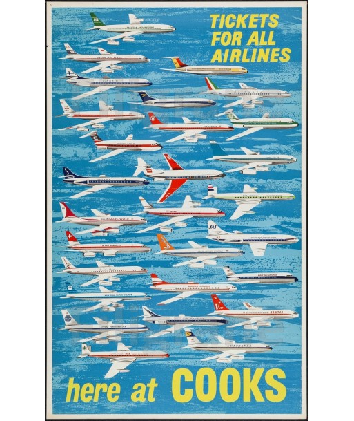 AIRLINES COOKS Rgif-POSTER/REPRODUCTION d1 AFFICHE VINTAGE pas cheres