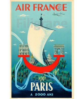 AIRLINES PARIS Rabv-POSTER/REPRODUCTION d1 AFFICHE VINTAGE la colonne vertébrale