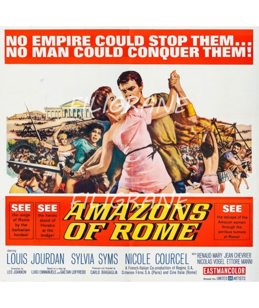 AMAZONS of ROME FILM Riso-POSTER/REPRODUCTION d1 AFFICHE VINTAGE ouvre sa boutique