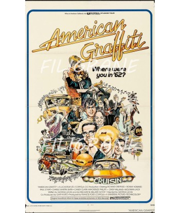 AMERICAN GRAFFITI FILM Ragh-POSTER/REPRODUCTION d1 AFFICHE VINTAGE destockage