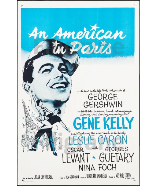 AN AMERICAN IN PARIS FILM Rlfd-POSTER/REPRODUCTION d1 AFFICHE VINTAGE votre