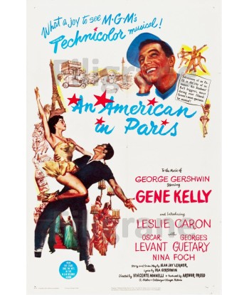 AN AMERICAN IN PARIS FILM Ropo-POSTER/REPRODUCTION d1 AFFICHE VINTAGE Les magasins à Paris