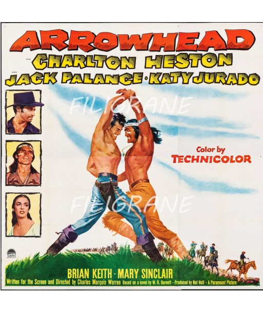 ARROWHEAD FILM Rdjl-POSTER/REPRODUCTION d1 AFFICHE VINTAGE pour bénéficier 