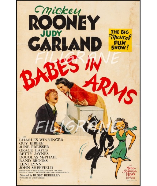 BABES in ARMS FILM Rpzc-POSTER/REPRODUCTION d1 AFFICHE VINTAGE Dans la société mordern