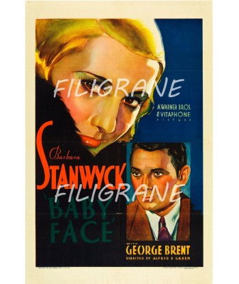 BABY FACE FILM Rblw-POSTER/REPRODUCTION d1 AFFICHE VINTAGE 2 - 3 jours ouvrés.