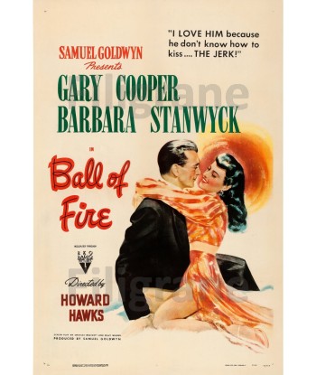 BALL of FIRE FILM Rjpl-POSTER/REPRODUCTION d1 AFFICHE VINTAGE soldes