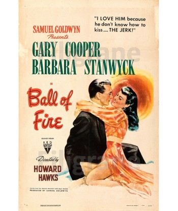 BALL of FIRE FILM Rvby-POSTER/REPRODUCTION d1 AFFICHE VINTAGE en ligne