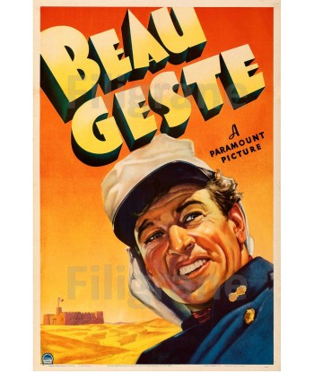 BEAU GESTE FILM Rgas-POSTER/REPRODUCTION d1 AFFICHE VINTAGE Faites des économies