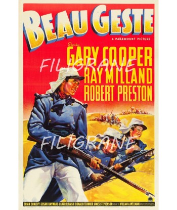 BEAU GESTE FILM Rinf-POSTER/REPRODUCTION d1 AFFICHE VINTAGE des créatures d'habitude