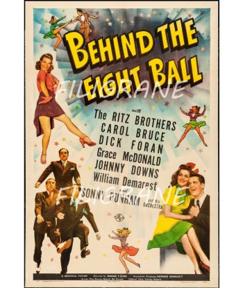 BEHIND the EIGHT BALL FILM Rtrb-POSTER/REPRODUCTION d1 AFFICHE VINTAGE pas chere