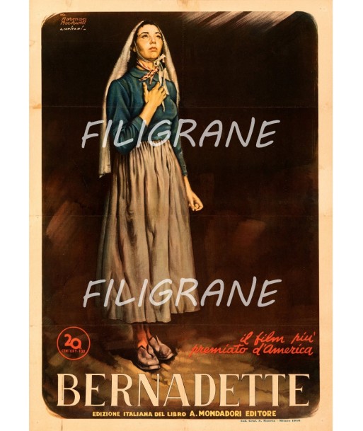 BERNADETTE FILM Rznj-POSTER/REPRODUCTION d1 AFFICHE VINTAGE Fin de série