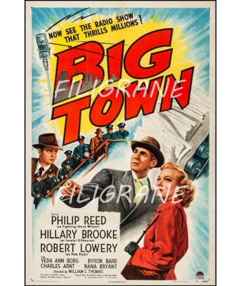 BIG TOWN FILM Rekn-POSTER/REPRODUCTION d1 AFFICHE VINTAGE commande en ligne