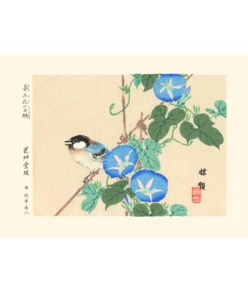 Mésange et liseron bleu de Kono Bairei | Reproduction Fine Art online