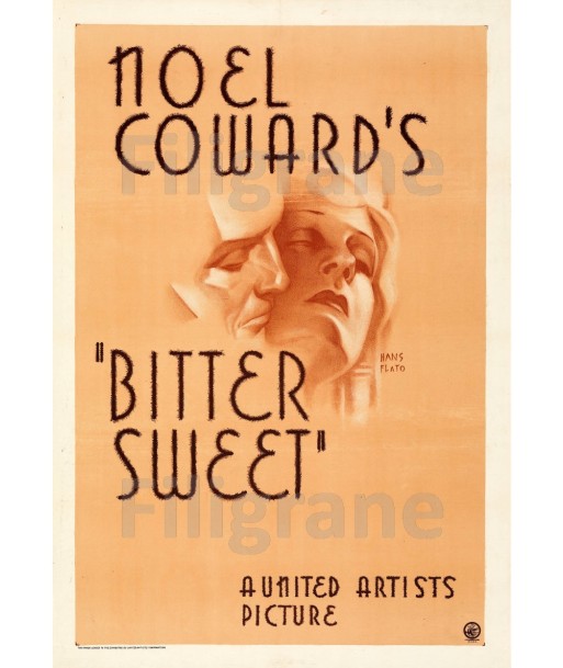 BITTER SWEET FILM Rgtf-POSTER/REPRODUCTION d1 AFFICHE VINTAGE online