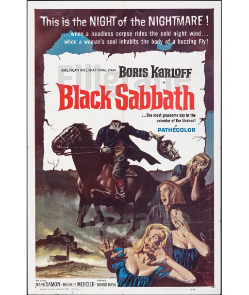 BLACK SABBATH FILM Ronf-POSTER/REPRODUCTION d1 AFFICHE VINTAGE le concept de la Pate a emporter 