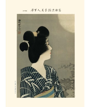 Beauté admirant un Feu d'Artifice, 100 beautés en kimono de Shinsui Ito | Reproduction Fine Art outlet