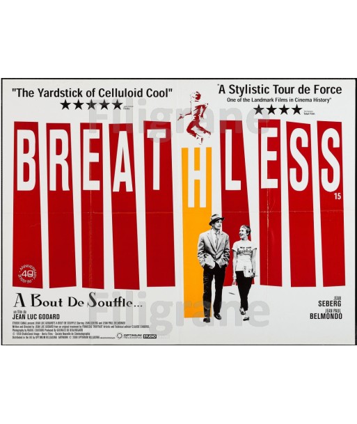 BREATHLESS FILM Rbsa-POSTER/REPRODUCTION d1 AFFICHE VINTAGE s'inspire de l'anatomie humaine