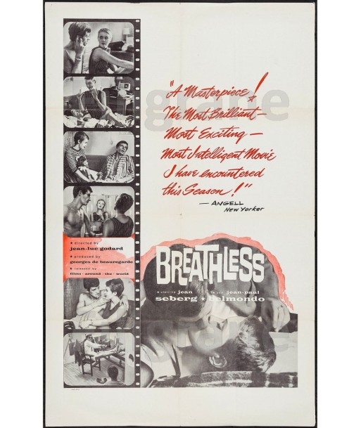 BREATHLESS FILM Rbte-POSTER/REPRODUCTION d1 AFFICHE VINTAGE Faites des économies