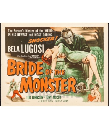 BRIDE of the MONSTER FILM Ruua-POSTER/REPRODUCTION d1 AFFICHE VINTAGE pas cheres