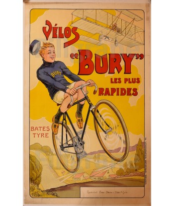 BURY VéLO/CYCLES Rngi-POSTER/REPRODUCTION d1 AFFICHE VINTAGE Venez acheter