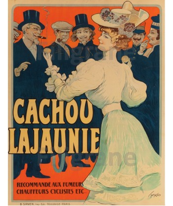 CACHOU LAJAUNIE PUBLICITé Rrxt-POSTER/REPRODUCTION d1 AFFICHE VINTAGE en linge