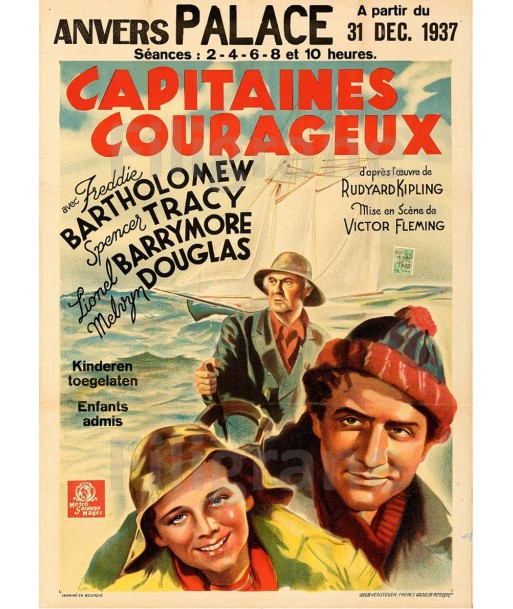 CAPITAINE COURAGEUX FILM Rsoh-POSTER/REPRODUCTION d1 AFFICHE VINTAGE d'Europe débarque