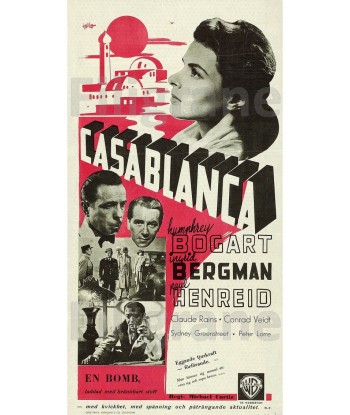 CASABLANCA FILM Rbab-POSTER/REPRODUCTION d1 AFFICHE VINTAGE chez Cornerstreet bien 