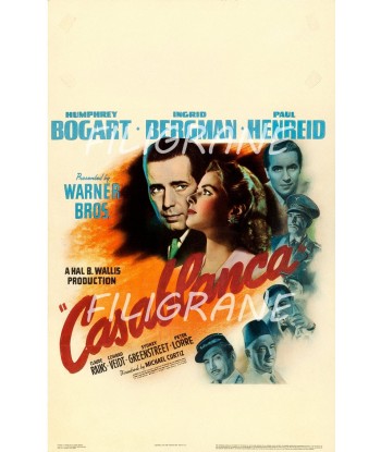 CASABLANCA FILM Rhnv-POSTER/REPRODUCTION d1 AFFICHE VINTAGE chez Cornerstreet bien 