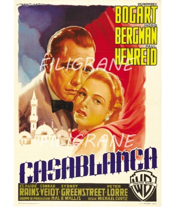 CASABLANCA FILM Rijp-POSTER/REPRODUCTION d1 AFFICHE VINTAGE le des métaux précieux